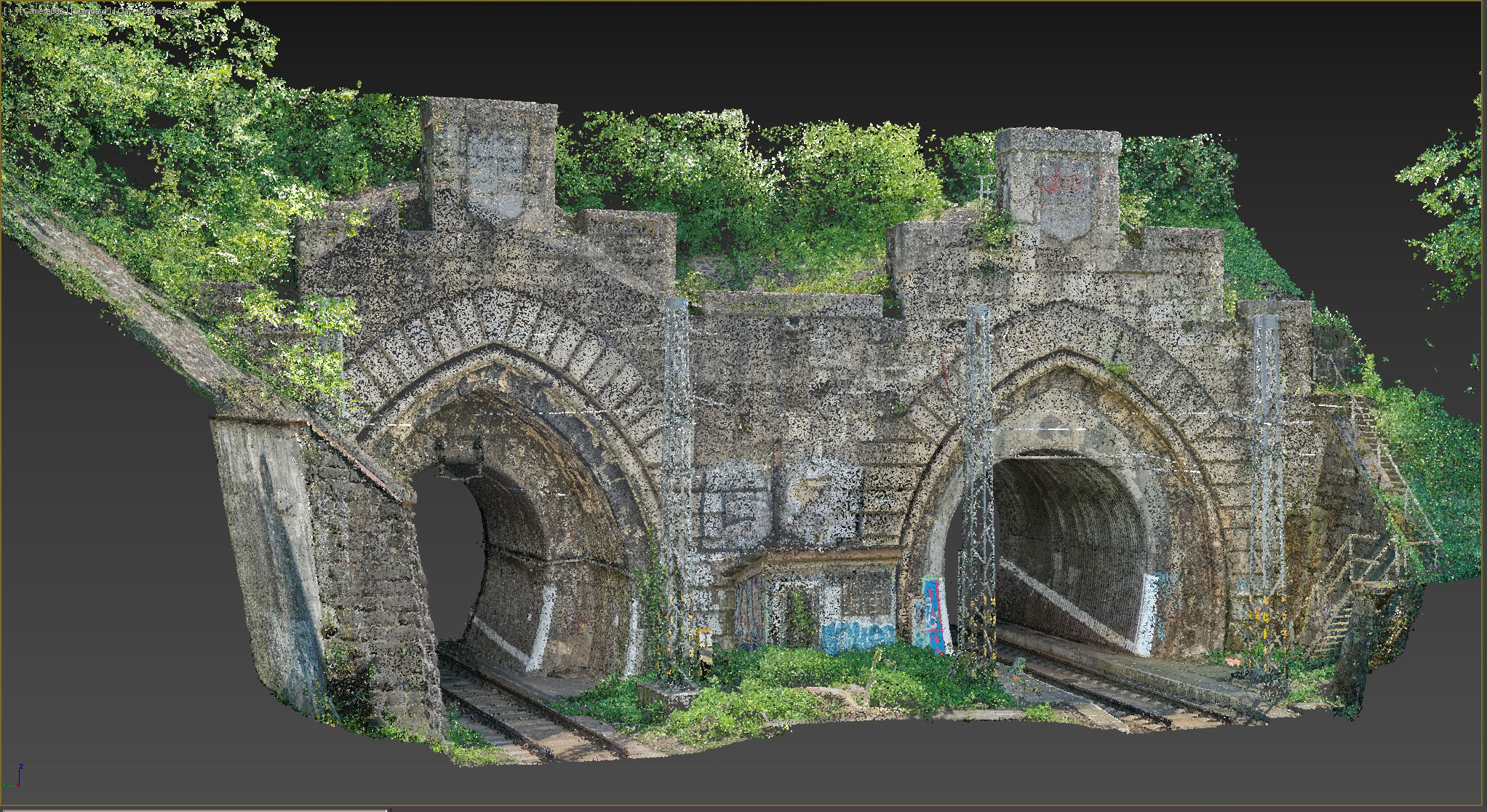 Lamačský tunel, Portál P1 - 3D sken